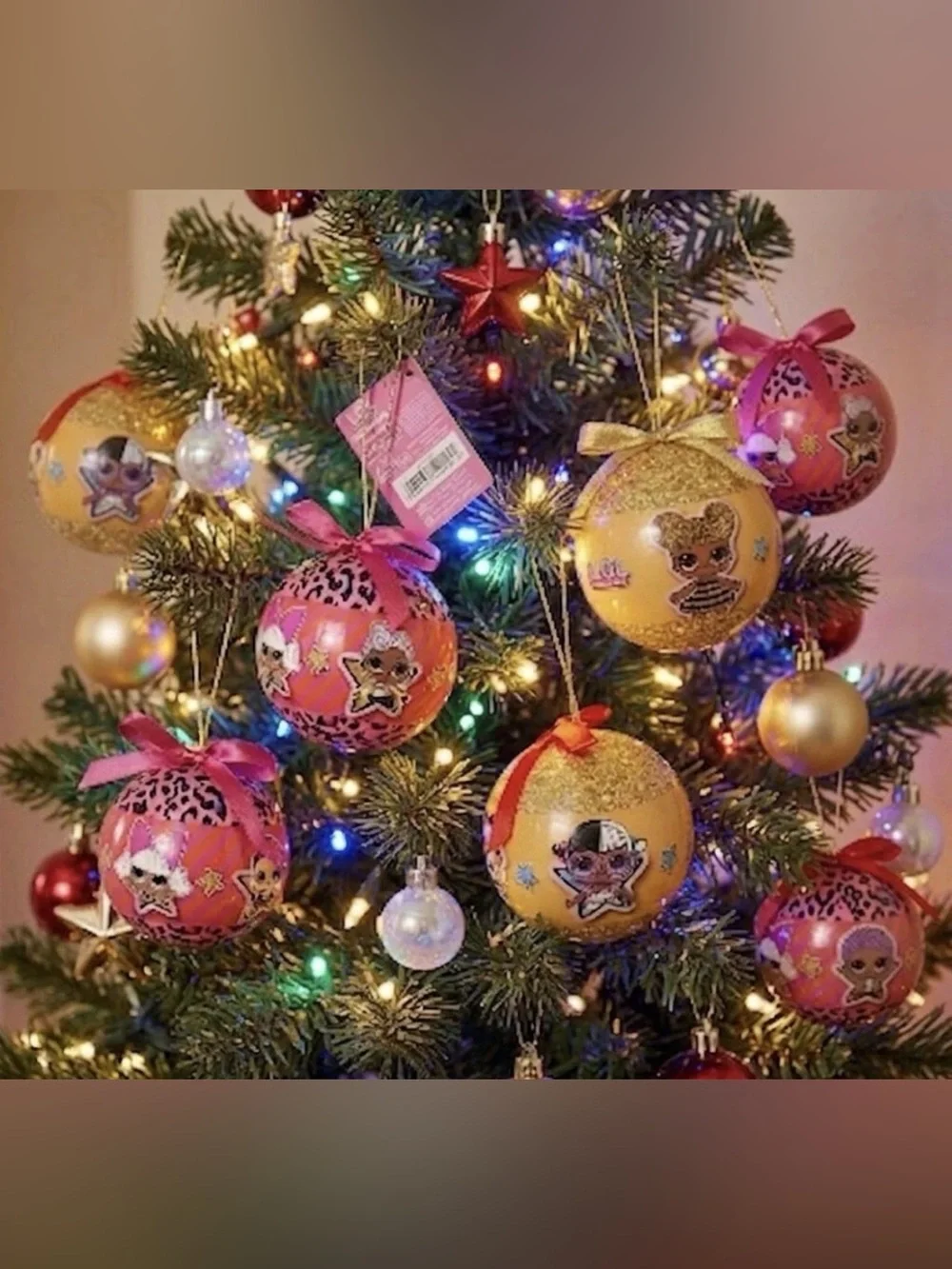 Lot of 24 L.O.L. SURPRISE! 80mm Decoupage Christmas Ornaments,by Kurt S.Adler